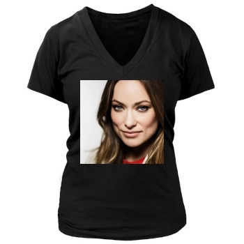 Olivia Wilde Women's Deep V-Neck TShirt