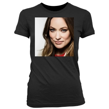 Olivia Wilde Women's Junior Cut Crewneck T-Shirt