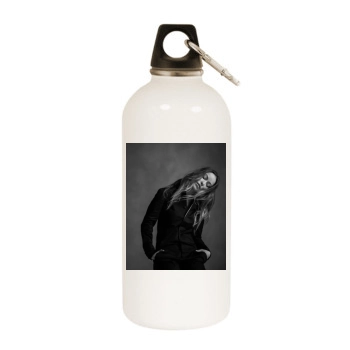 Olivia Wilde White Water Bottle With Carabiner