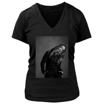 Olivia Wilde Women's Deep V-Neck TShirt