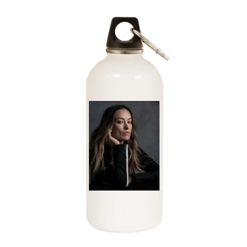 Olivia Wilde White Water Bottle With Carabiner