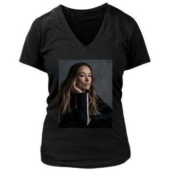 Olivia Wilde Women's Deep V-Neck TShirt