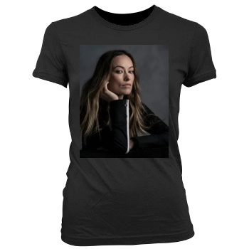 Olivia Wilde Women's Junior Cut Crewneck T-Shirt