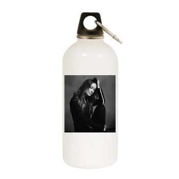 Olivia Wilde White Water Bottle With Carabiner