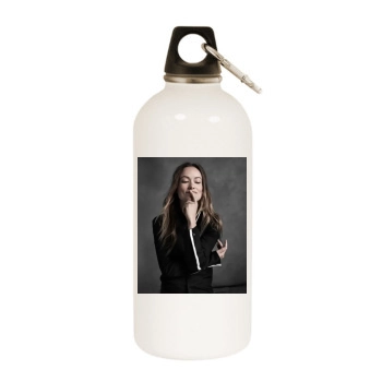 Olivia Wilde White Water Bottle With Carabiner