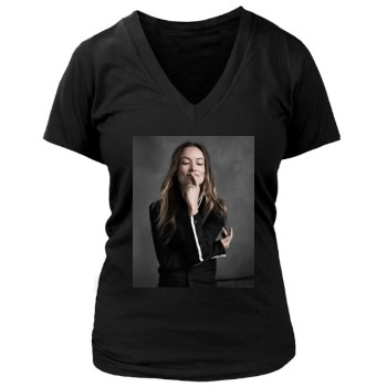 Olivia Wilde Women's Deep V-Neck TShirt