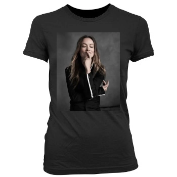 Olivia Wilde Women's Junior Cut Crewneck T-Shirt