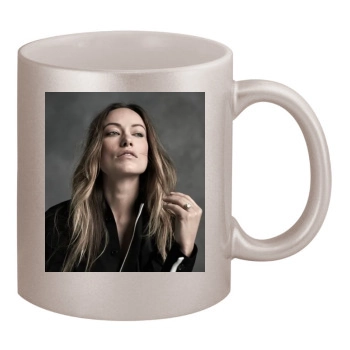 Olivia Wilde 11oz Metallic Silver Mug