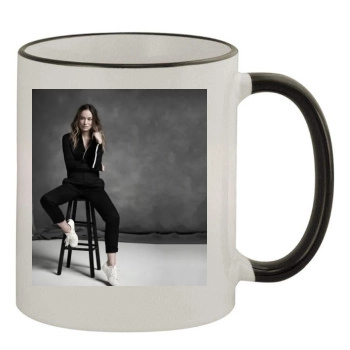 Olivia Wilde 11oz Colored Rim & Handle Mug