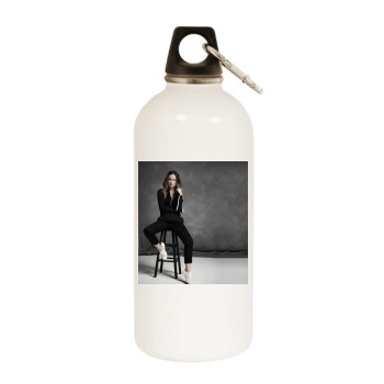 Olivia Wilde White Water Bottle With Carabiner