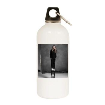 Olivia Wilde White Water Bottle With Carabiner