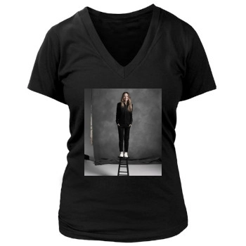 Olivia Wilde Women's Deep V-Neck TShirt