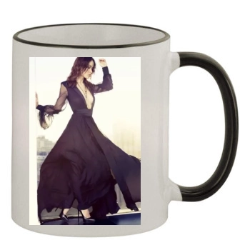 Olivia Wilde 11oz Colored Rim & Handle Mug