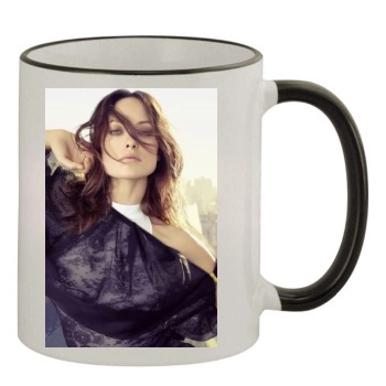 Olivia Wilde 11oz Colored Rim & Handle Mug