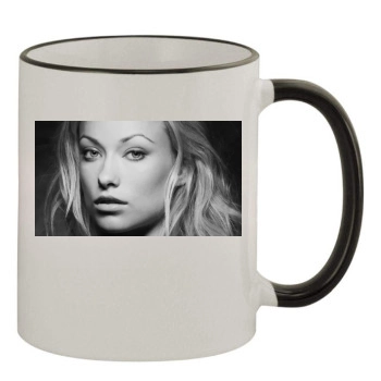 Olivia Wilde 11oz Colored Rim & Handle Mug