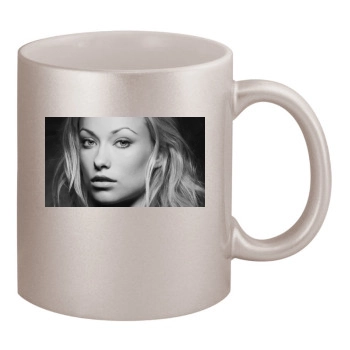 Olivia Wilde 11oz Metallic Silver Mug