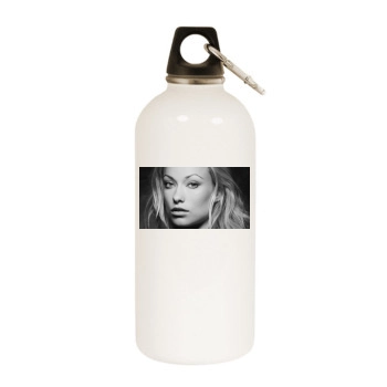 Olivia Wilde White Water Bottle With Carabiner