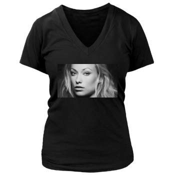 Olivia Wilde Women's Deep V-Neck TShirt