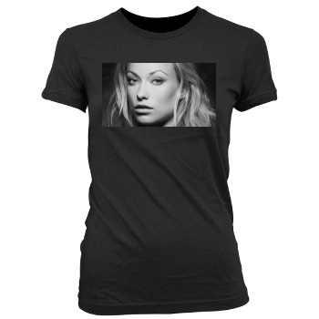 Olivia Wilde Women's Junior Cut Crewneck T-Shirt