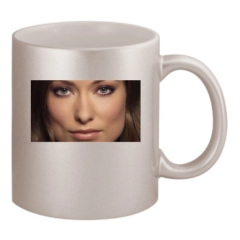 Olivia Wilde 11oz Metallic Silver Mug