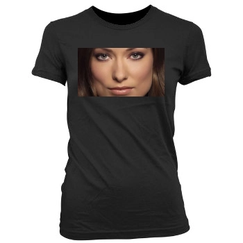 Olivia Wilde Women's Junior Cut Crewneck T-Shirt