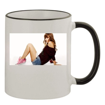 Olivia Wilde 11oz Colored Rim & Handle Mug