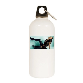 Olivia Wilde White Water Bottle With Carabiner