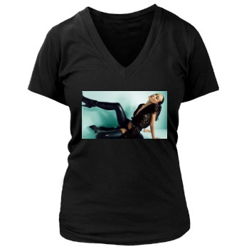 Olivia Wilde Women's Deep V-Neck TShirt