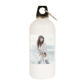 Helena Christensen White Water Bottle With Carabiner