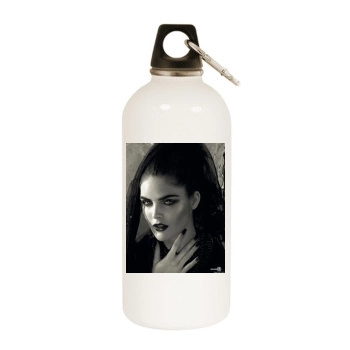 Hilary Rhoda White Water Bottle With Carabiner