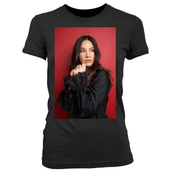 Olivia Munn Women's Junior Cut Crewneck T-Shirt