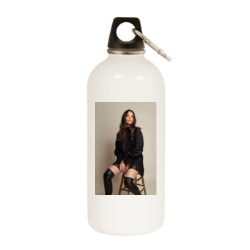 Olivia Munn White Water Bottle With Carabiner