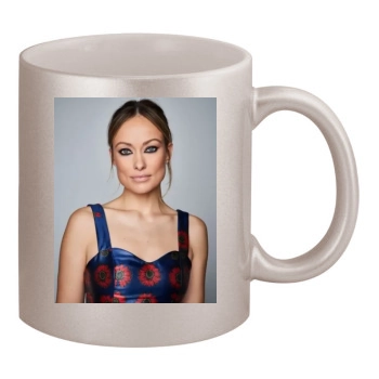 Olivia Wilde 11oz Metallic Silver Mug