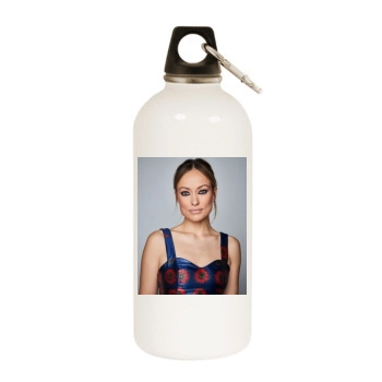 Olivia Wilde White Water Bottle With Carabiner