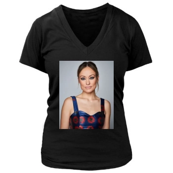 Olivia Wilde Women's Deep V-Neck TShirt