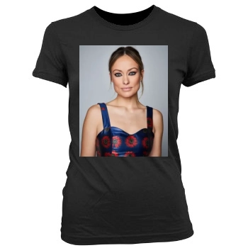 Olivia Wilde Women's Junior Cut Crewneck T-Shirt