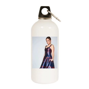 Olivia Wilde White Water Bottle With Carabiner