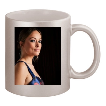 Olivia Wilde 11oz Metallic Silver Mug