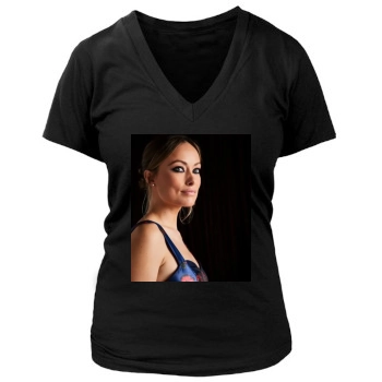 Olivia Wilde Women's Deep V-Neck TShirt