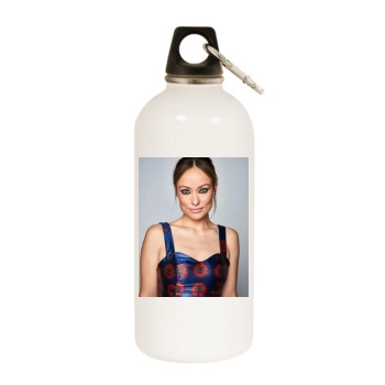 Olivia Wilde White Water Bottle With Carabiner