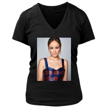 Olivia Wilde Women's Deep V-Neck TShirt