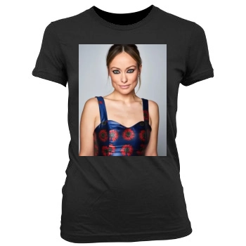 Olivia Wilde Women's Junior Cut Crewneck T-Shirt