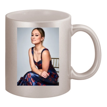 Olivia Wilde 11oz Metallic Silver Mug