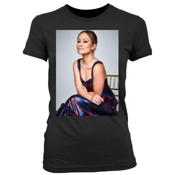 Olivia Wilde Women's Junior Cut Crewneck T-Shirt