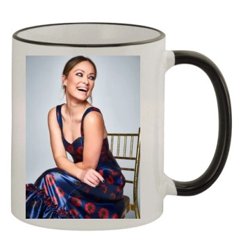 Olivia Wilde 11oz Colored Rim & Handle Mug