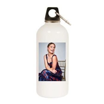 Olivia Wilde White Water Bottle With Carabiner