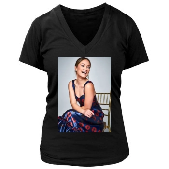 Olivia Wilde Women's Deep V-Neck TShirt