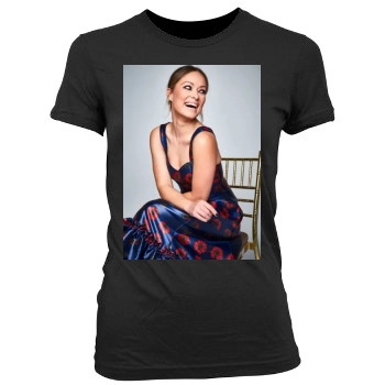 Olivia Wilde Women's Junior Cut Crewneck T-Shirt