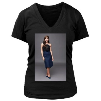 Selma Blair Women's Deep V-Neck TShirt