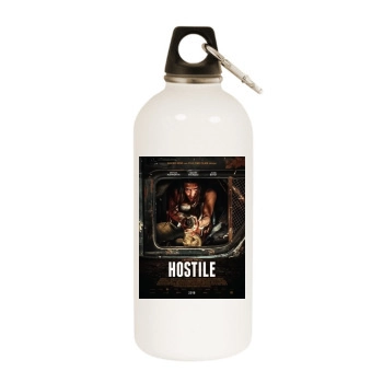 Hostile (2018) White Water Bottle With Carabiner